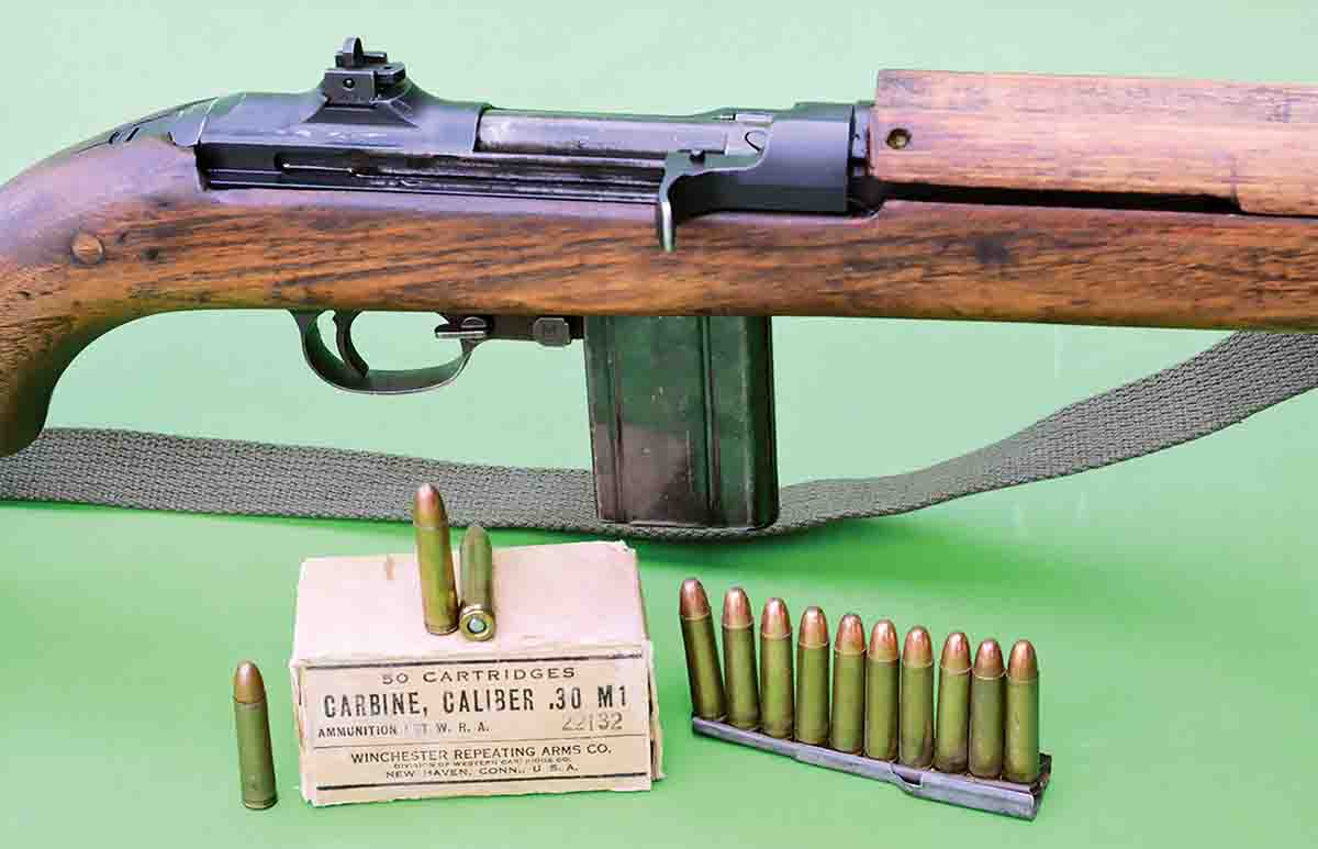 Winchester was the primary designer of both the U.S. M1 Carbine and the 30 Carbine cartridge, and they produced considerable ammunition for wartime needs.